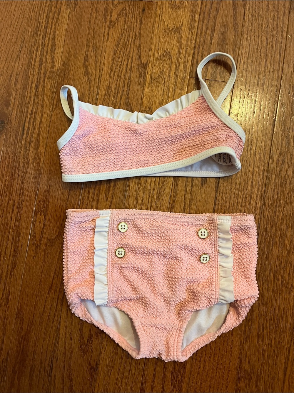 Janie and Jack Pink Ruffle Two-Piece Swim Set